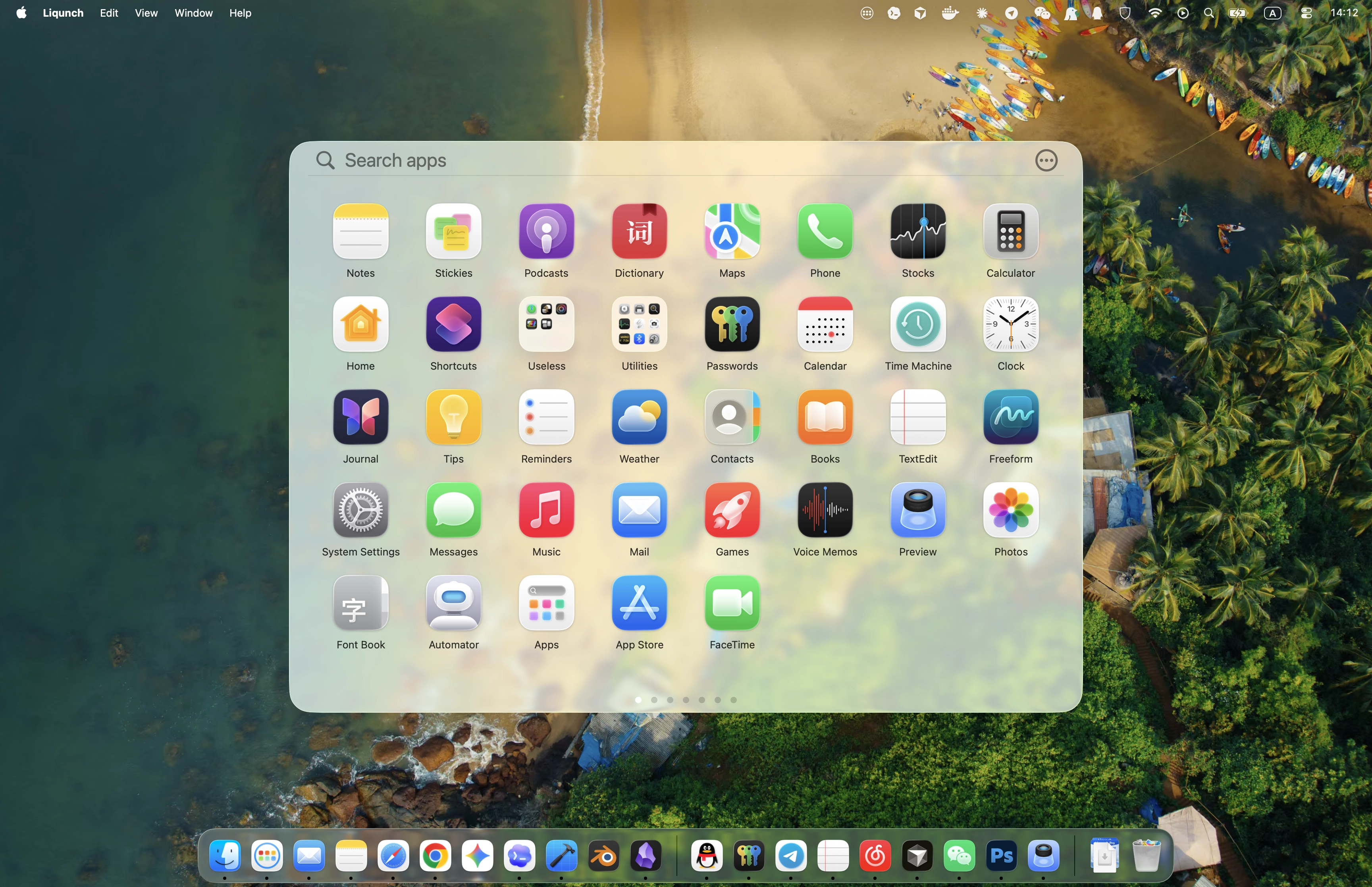 macOS 上的 Liqunch 应用启动器