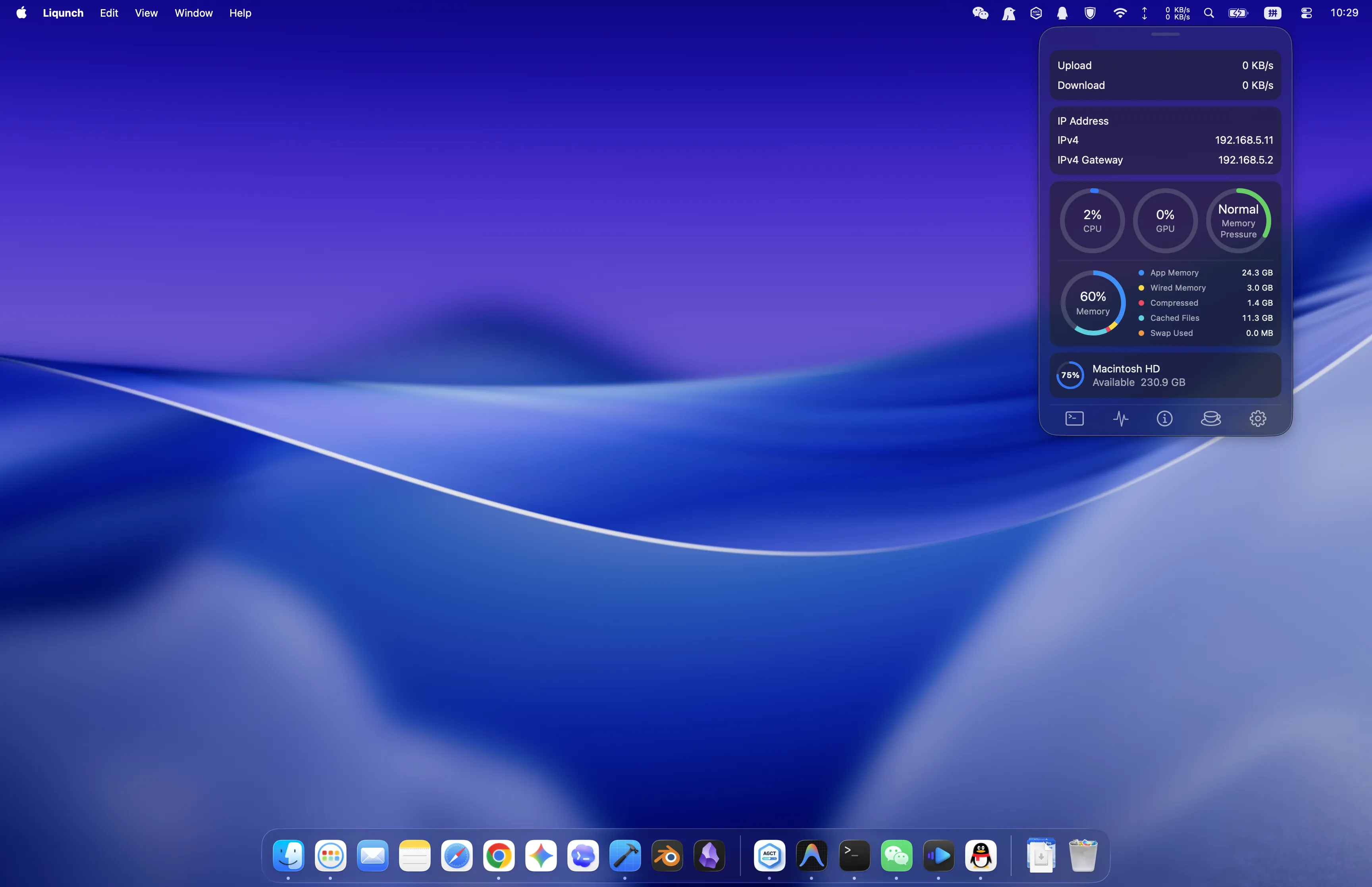 macOS 上的 Liqunch 应用启动器
